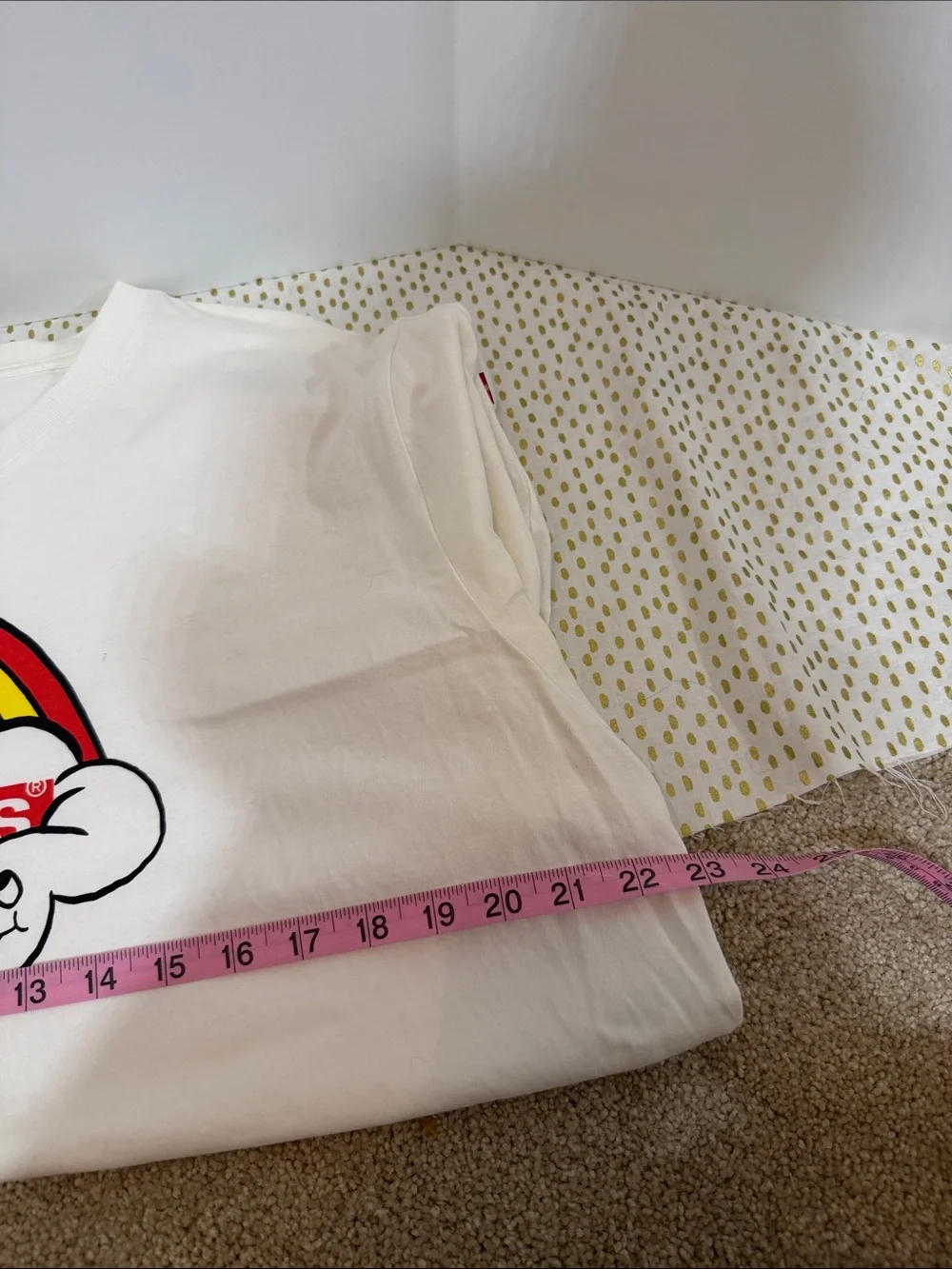 Levi's White Tee with Rainbow Cloud Graphic